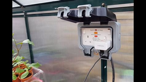 installing electrical socket in greenhouse